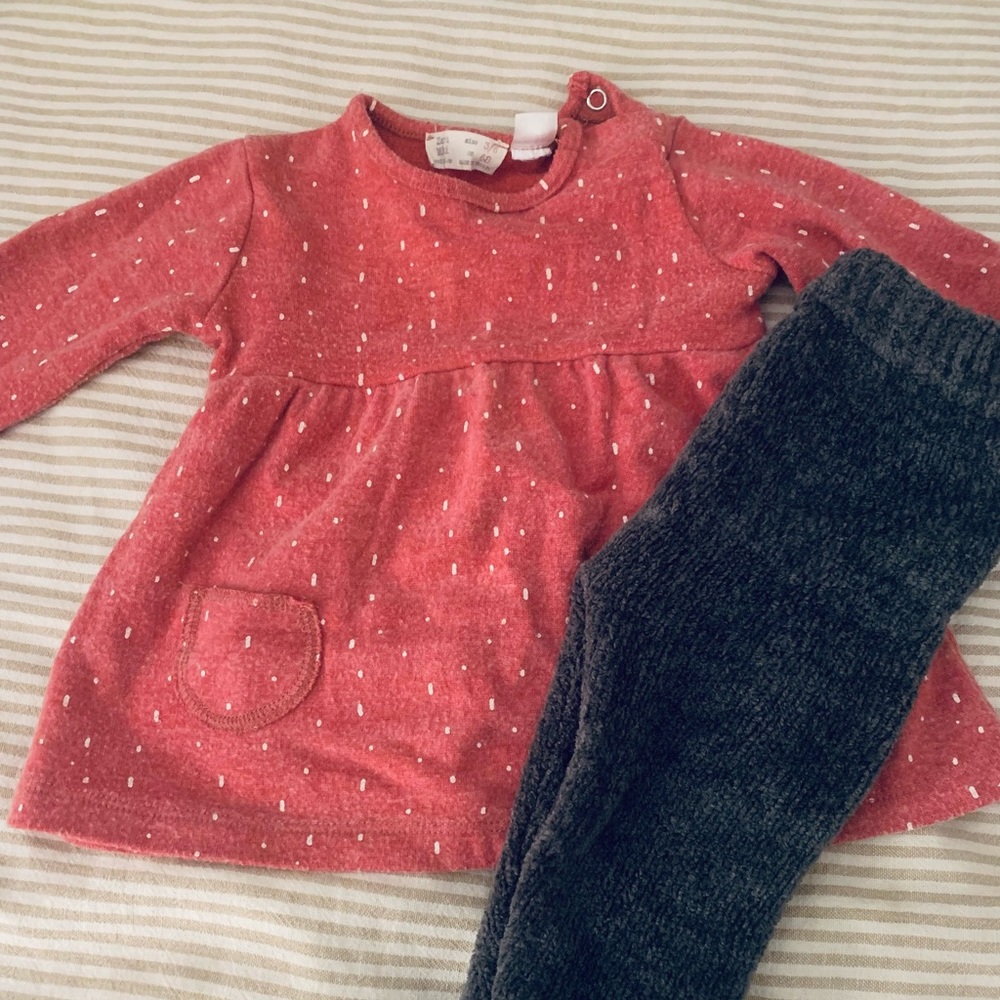 Zara girls outfit 3-6m